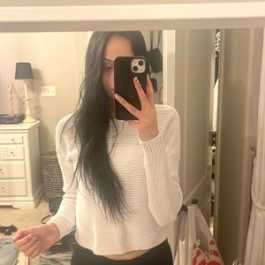 White Hollister reversible sweater